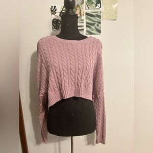 Altar’d State Cropped Cable Knit Sweater